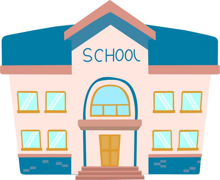 School Building Illustration