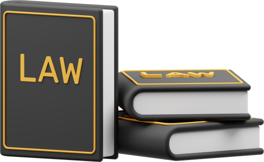 Law Book 3D Render Illustration - Law & Justice